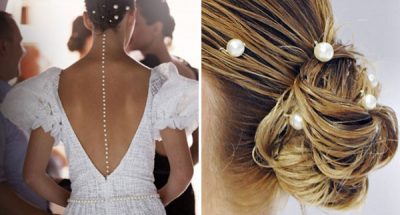 {style inspiration : a pretty chignon & mermaid pearl hairpins}