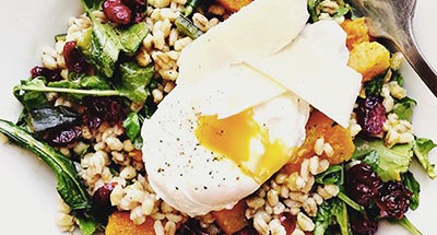 Weekend Recipe : Butternut Squash & Barley Salad with Poached Egg