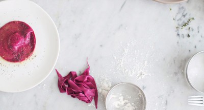 Table for Two - Recipe : Ricotta & Sage Filled Beet Ravioli