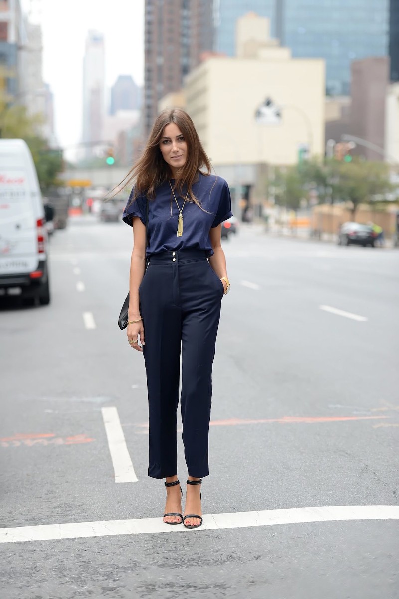 Fashion Slideshow | Style Inspiration: 41 Images of Blazers, Knits, Wide-Legged Pants & A Denim Jumpsuit