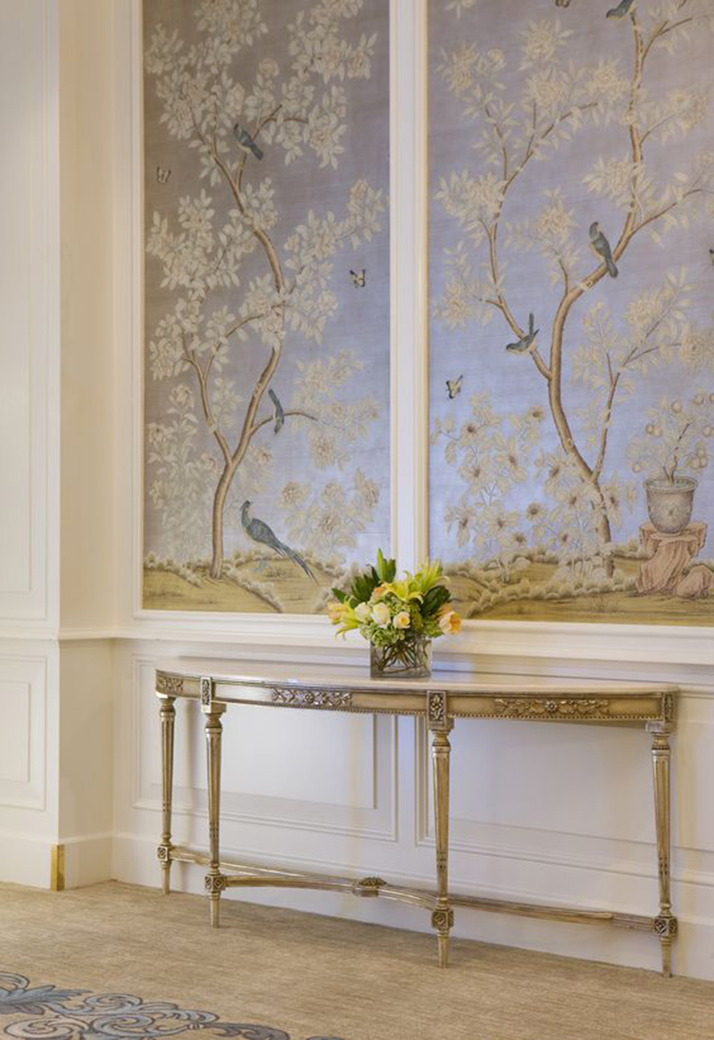 Design Inspiration: Hand painted and Chinoiserie wall panels via This is Glamorous