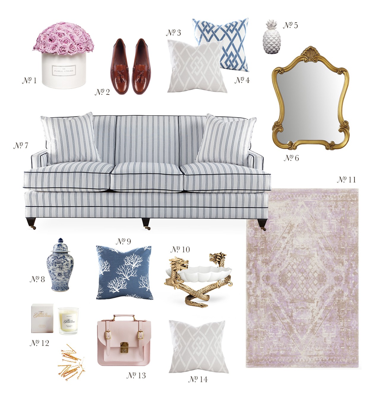Décor Inspiration | At Home: Shades of Blue & Soft Pink in the Living Room