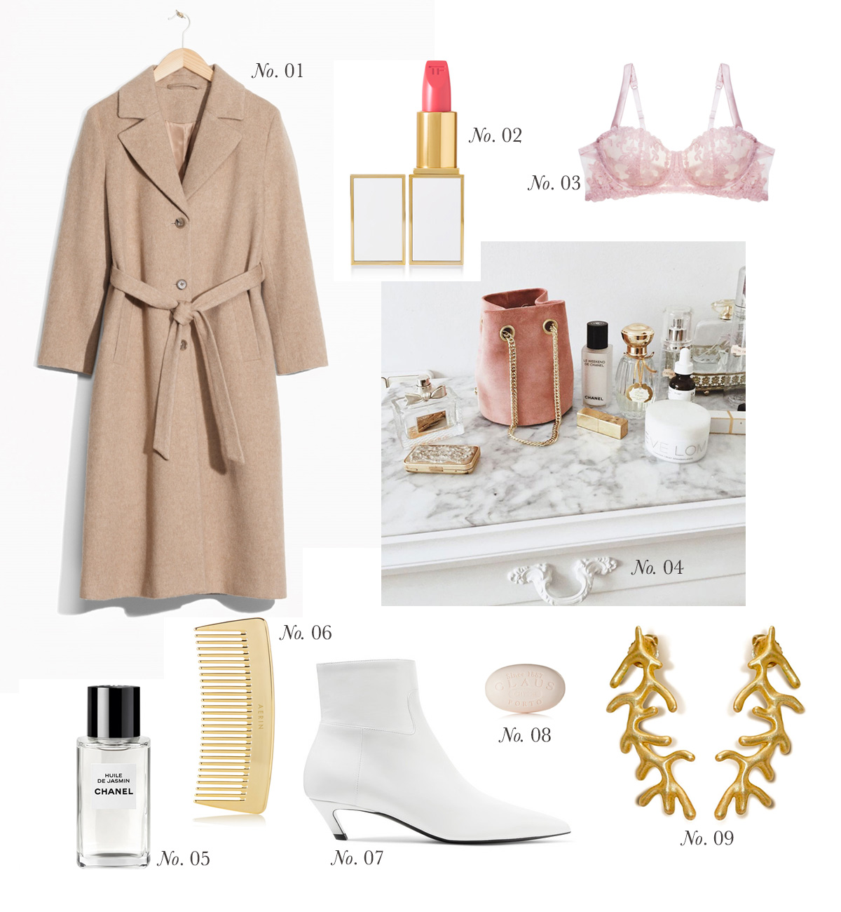 The Edit | Spring Shopping List: A Light Belted Coat, White Ankle Boots, Golden Coral Earrings & more