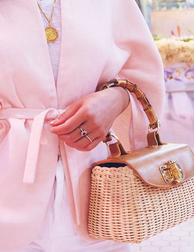 Shopping | At The Shop: The Windsor Bamboo Top Handle Wicker Handbag