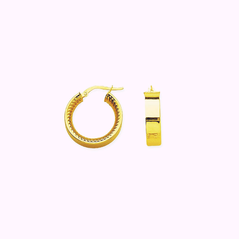 Diamond Stud & Rose Gold Bar Earrings
