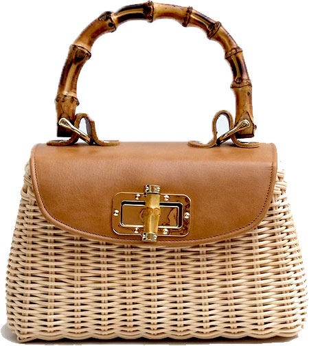 Shop the Windsor Bamboo Top Handle Wicker Bag at shop.thisisglamorous.com